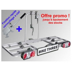 Porte velo Eufab 3 velos Bike Three avec fixation rapide verrouillable 11412-2