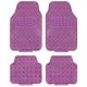 Tapis Auto CAOUTCHOUC 2 avts+2 arrieres Tuning metallise Rose Universel